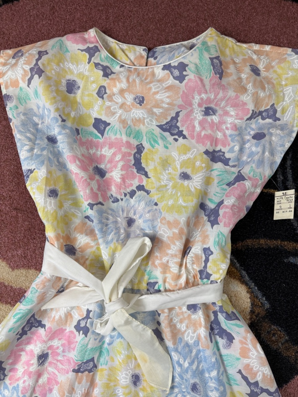 NWT VINTAGE DRESS DEADSTOCK FLORAL MIDI - Picture 7 of 9